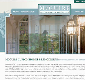 Web Re-design for McGuire Custom Homes